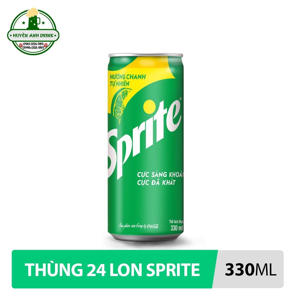 Sprite Lon 330ml - Thùng 24 Lon