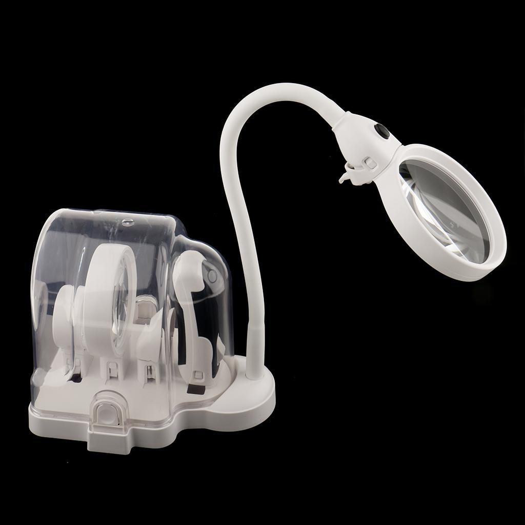 LED Helping Hand Magnifying Glass Handheld  2.5X 5X 16X EU Plug