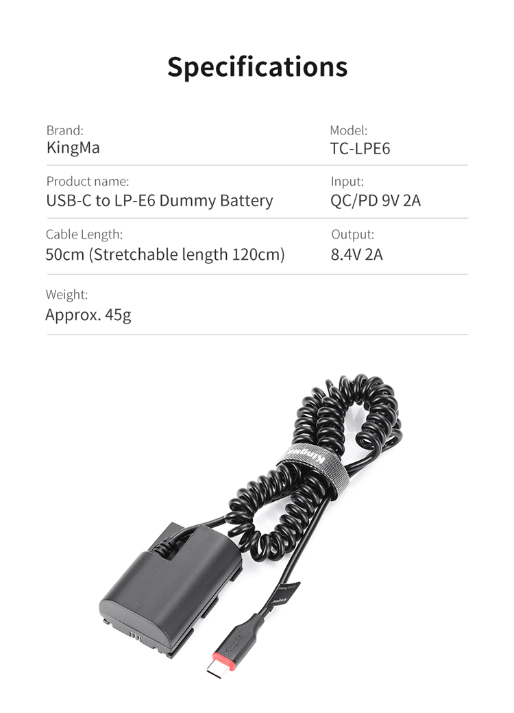 Kingma USB-C to Nikon EN-EL15 - Hàng chính hãng