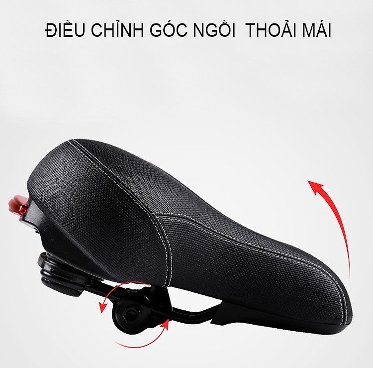 Yên Xe Đạp Có Đèn Cảnh Báo 3 Chế Độ Dùng Cho Các Loại Xe Kèm Chai Dầu Bảo Dưỡng Nhông Xích 100ml