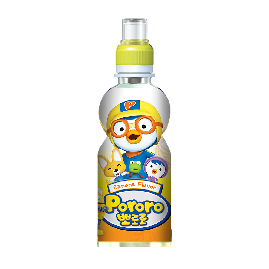 Thùng 24 Chai Nước Uống Pororo hương vị Chuối 235ml