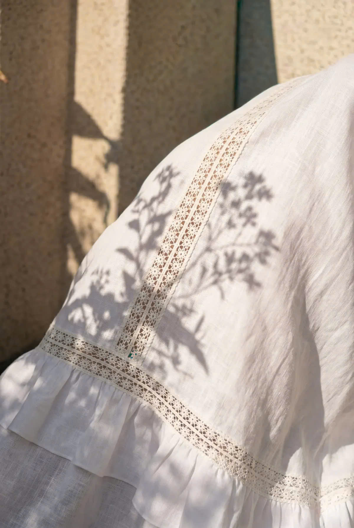 Đầm Maxi Phối Ren Linen Trắng Minh Duyên Dre237 Thời trang Hity