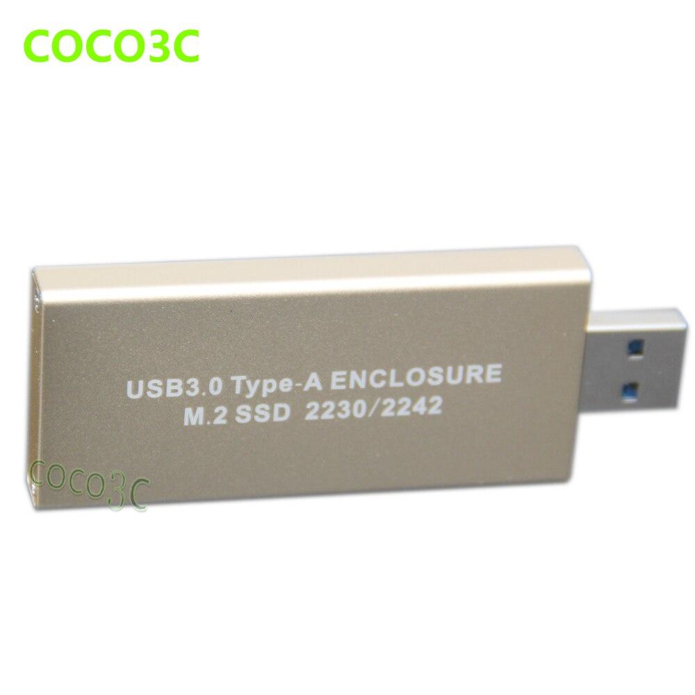 Hộp Chuyển Đổi Usb 3.0 Sang M.2 SATA SSD USB3.0 Sang NGFF B Key B + M Key adapter M2 Cho Transcend MTS400 PLEXTOR PX-128M6G-2242