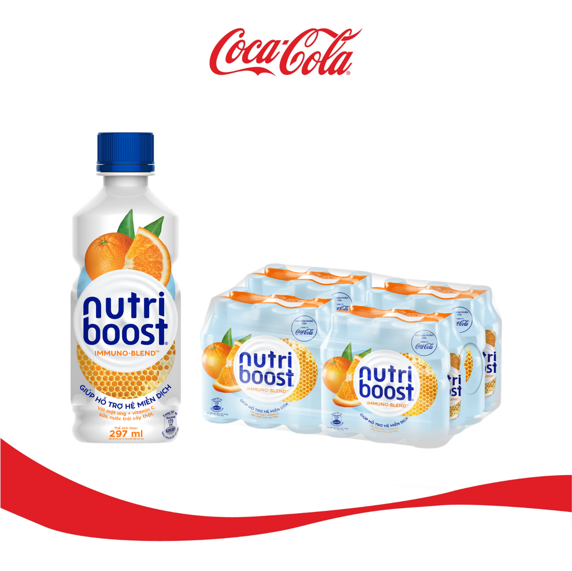 Lốc 24 Chai Sữa Nutriboost Thế Hệ Mới Hương Cam