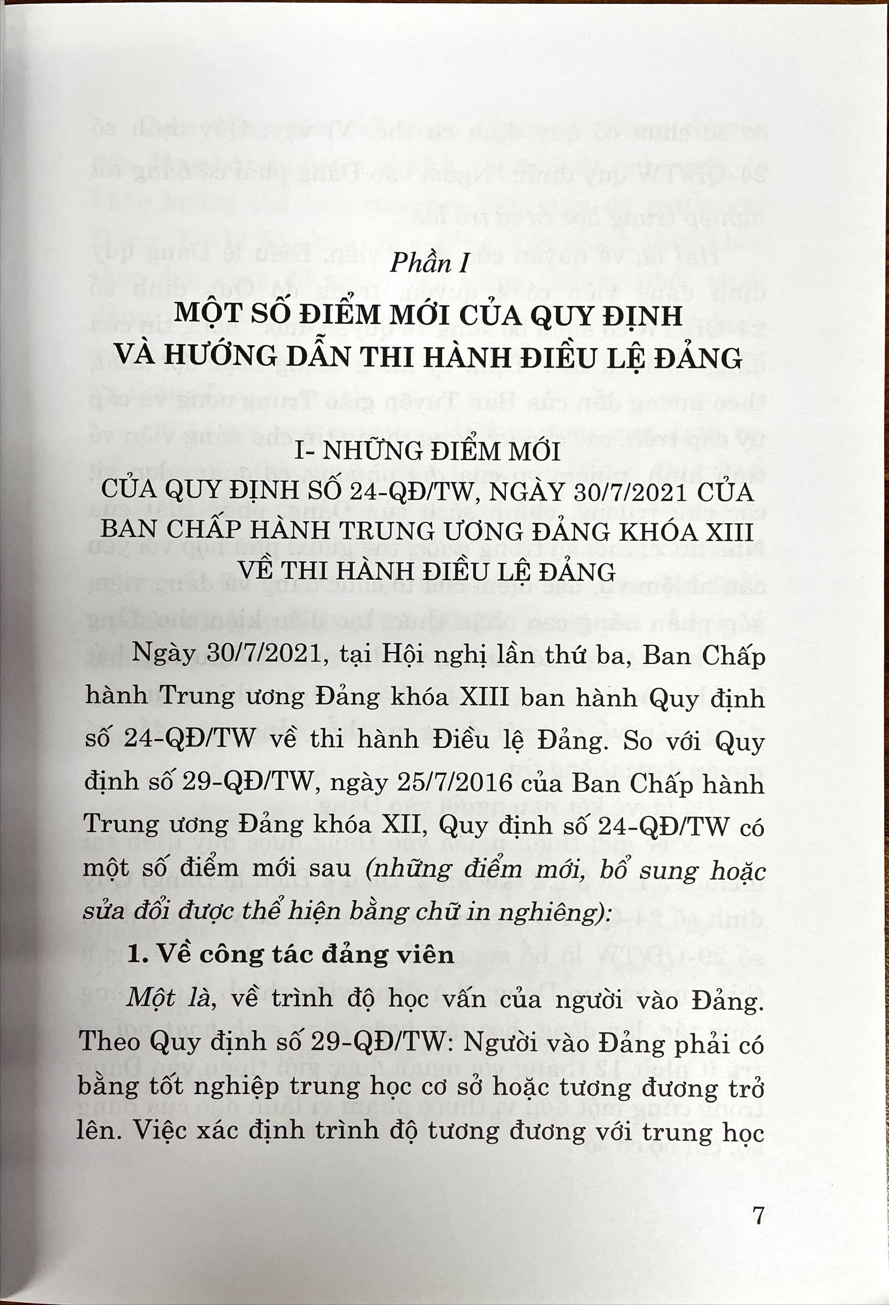 Hỏi - Đáp về quy định và hướng dẫn thi hành điều lệ Đảng