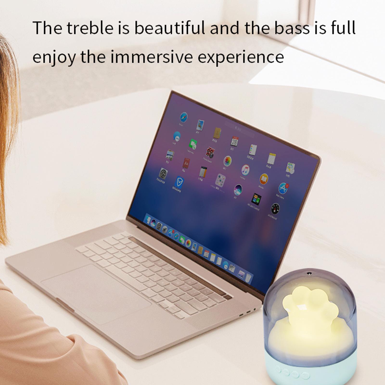 Night Light Bluetooth Speaker Table Music Player for Girl Kids Teens