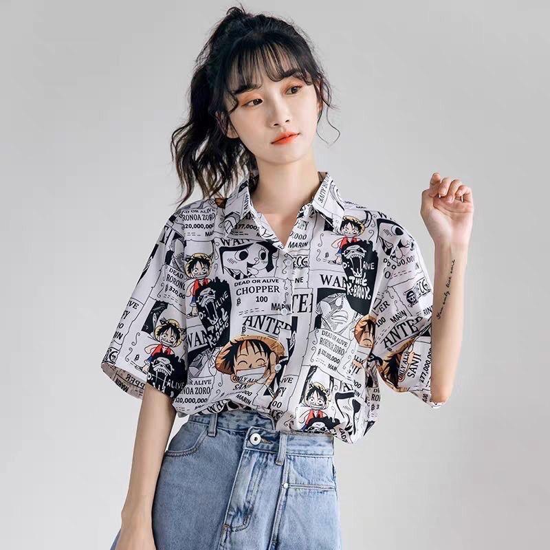 áo hoạ tiết hoạt hình unisex nam nữ ok