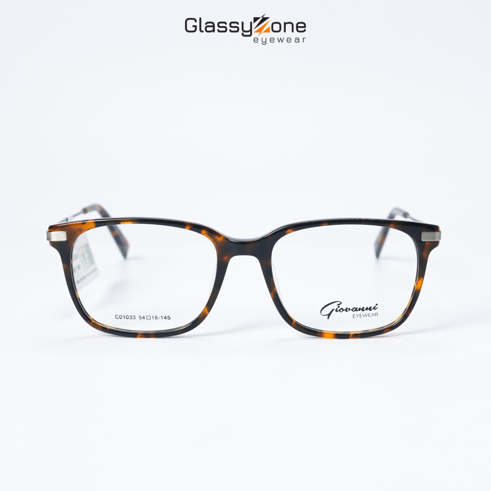 Gọng kính cận, Mắt kính giả cận nhựa Form vuông bầu thời trang Unisex Douglas - GlassyZone