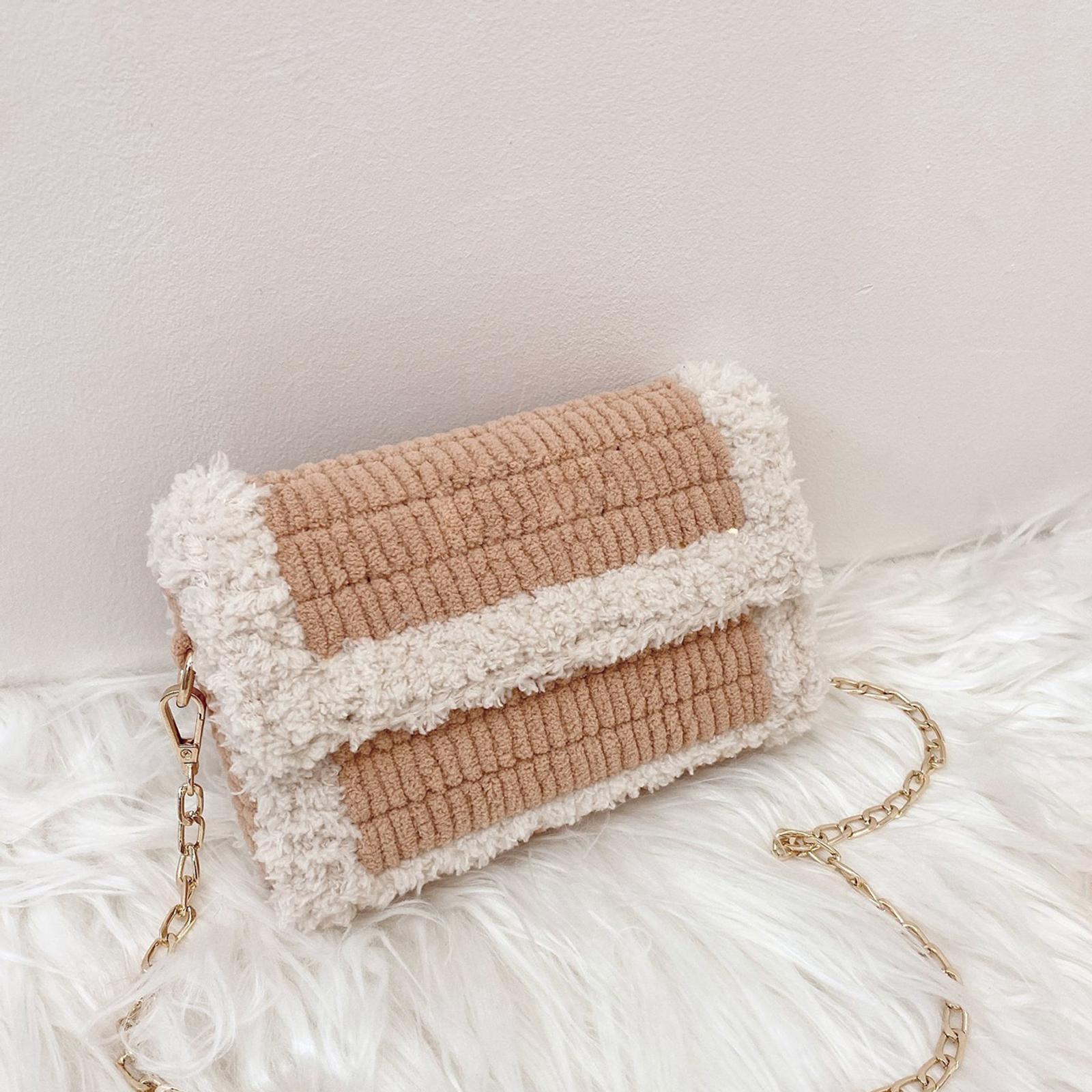 Bag DIY Materials with Straps Hand Knit Woven Bag Bag Knitting Plastic Mesh Template Bag Making Kit