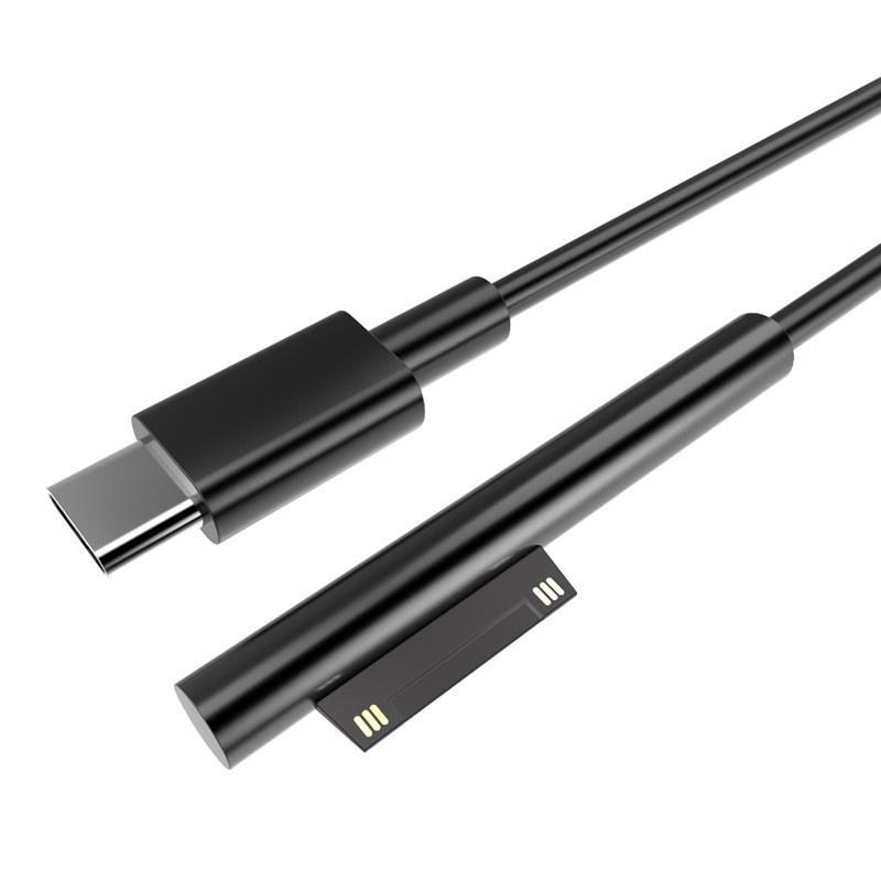 Dây cáp sạc nhanh nguồn điện USB loại C Fonken cho máy tính bảng Microsoft Surface Pro 7 3 4 5 6 15V 3A PD
