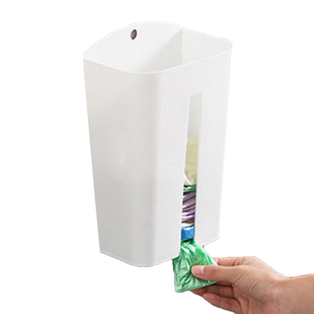 1 PC garbage bag storage box kitchen bedroom bathroom storage rack organize bag home creative plastic bag dispenser