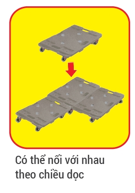 Xe đẩy hàng không tay Dolly FB Pro-skate nối được Happy Move 100kg