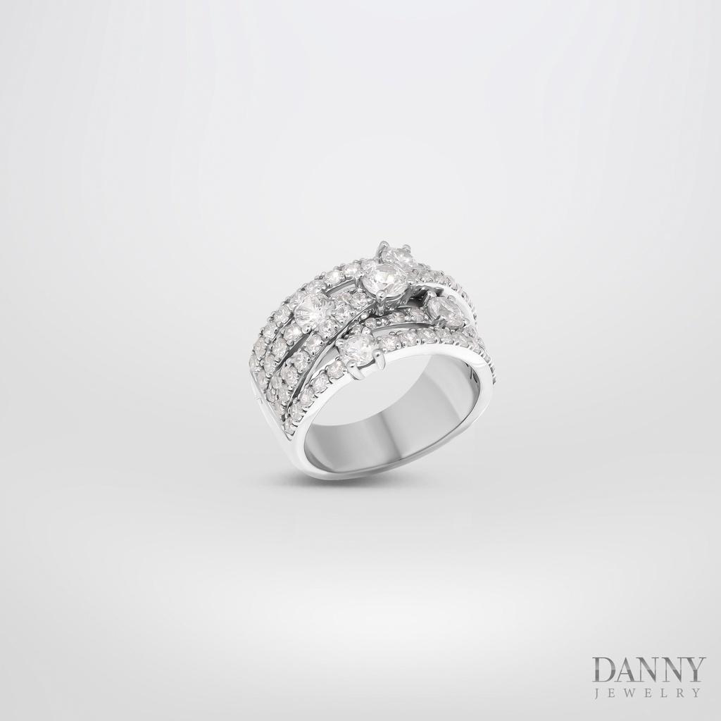 Nhẫn Nữ Danny Jewelry Bạc 925 Đính Đá CZ Xi Rhodium/Vàng hồng N0073