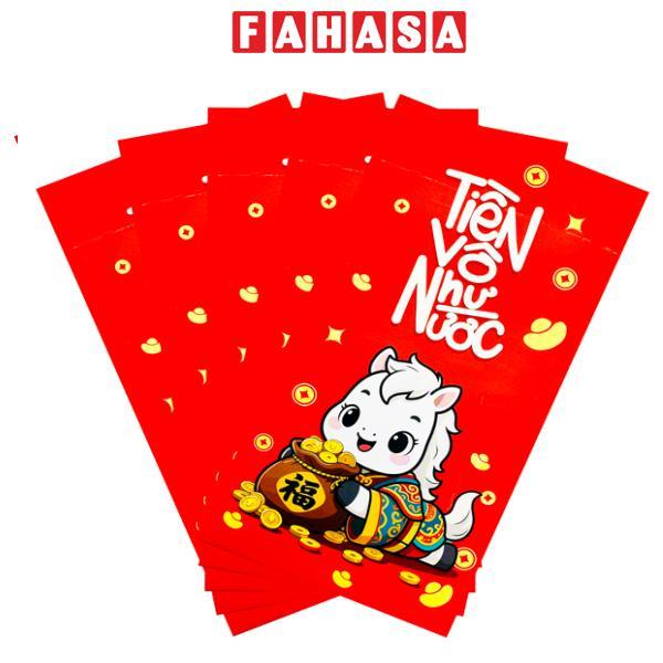 Bộ 5 Bao Lì Xì Tết Bính Ngọ 2026 - Futurebook L185 - Tiền Vô Như Nước