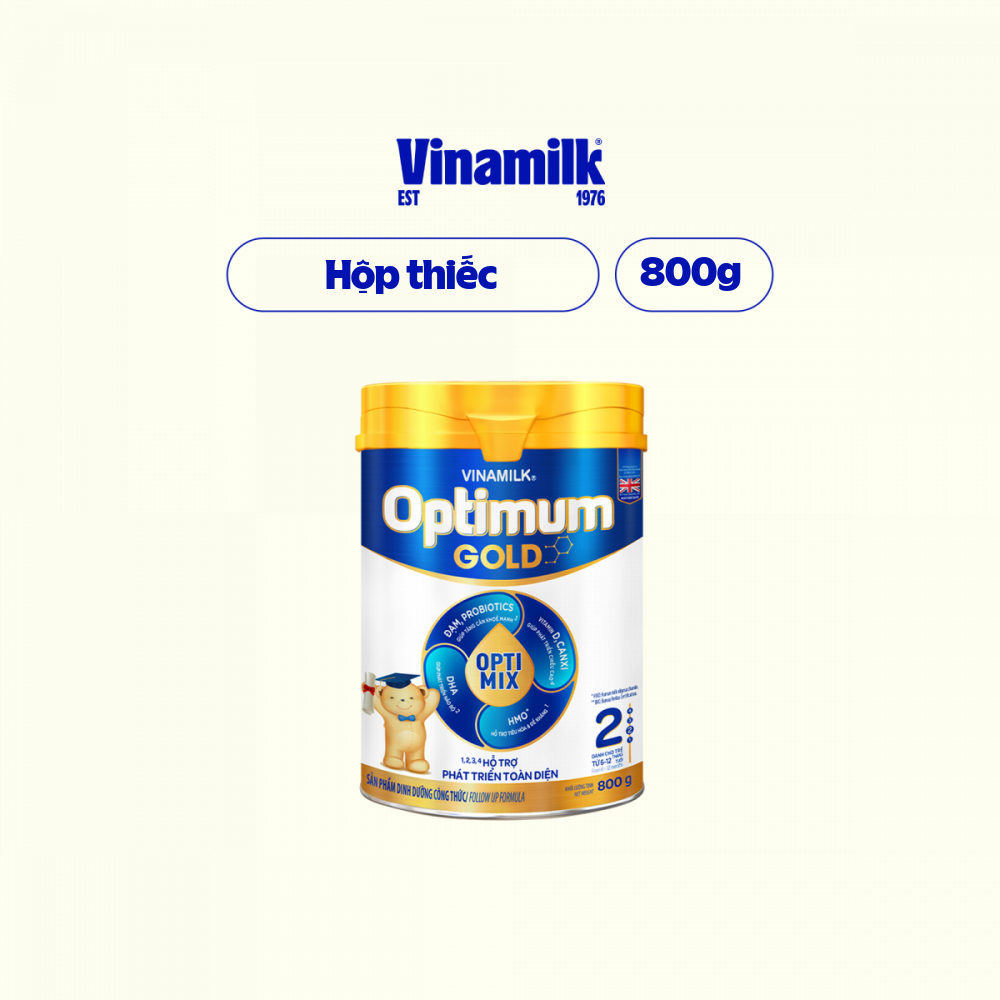 Sữa bột Optimum Gold 2 - Hộp thiếc 800g
