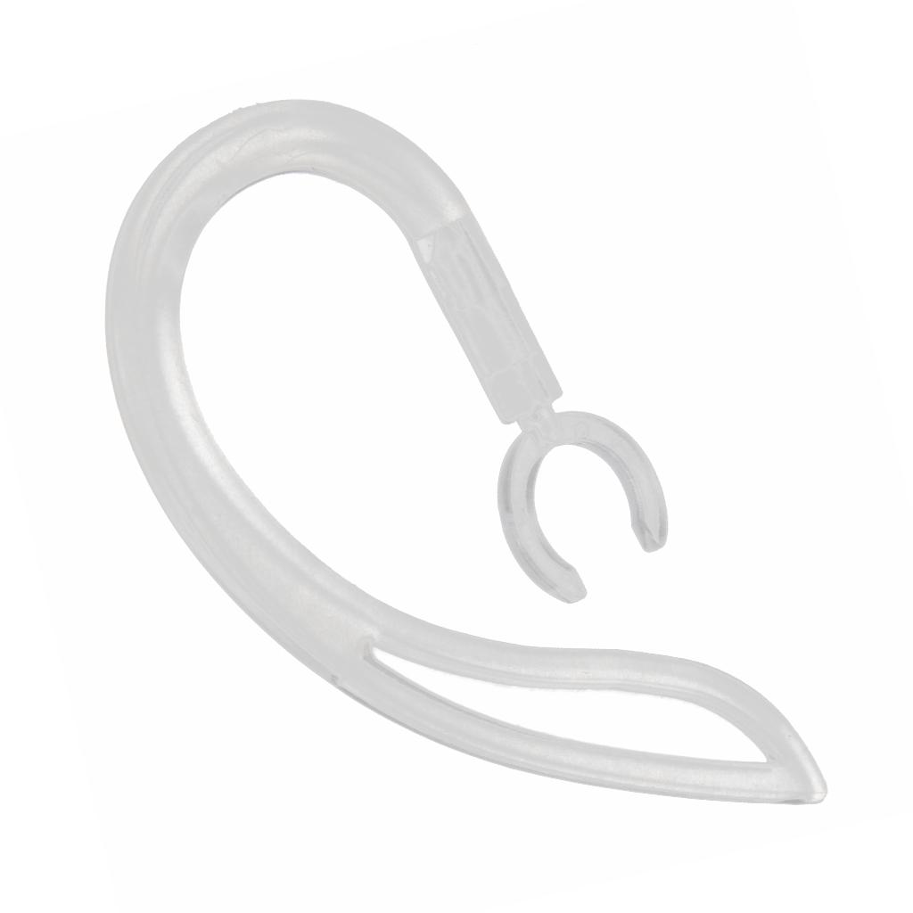3 Pcs Earhook Ear Loop Clip For Universal Bluetooth Headset 8.0mm 9.0mm 10.0 mm (Clear)