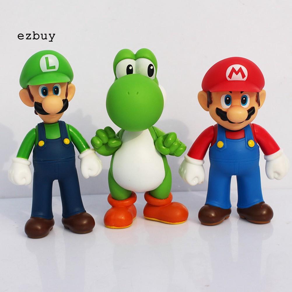 【EY】12cm Cute Super Mario Brothers PVC Action Figures Toy Table Decor Collectible