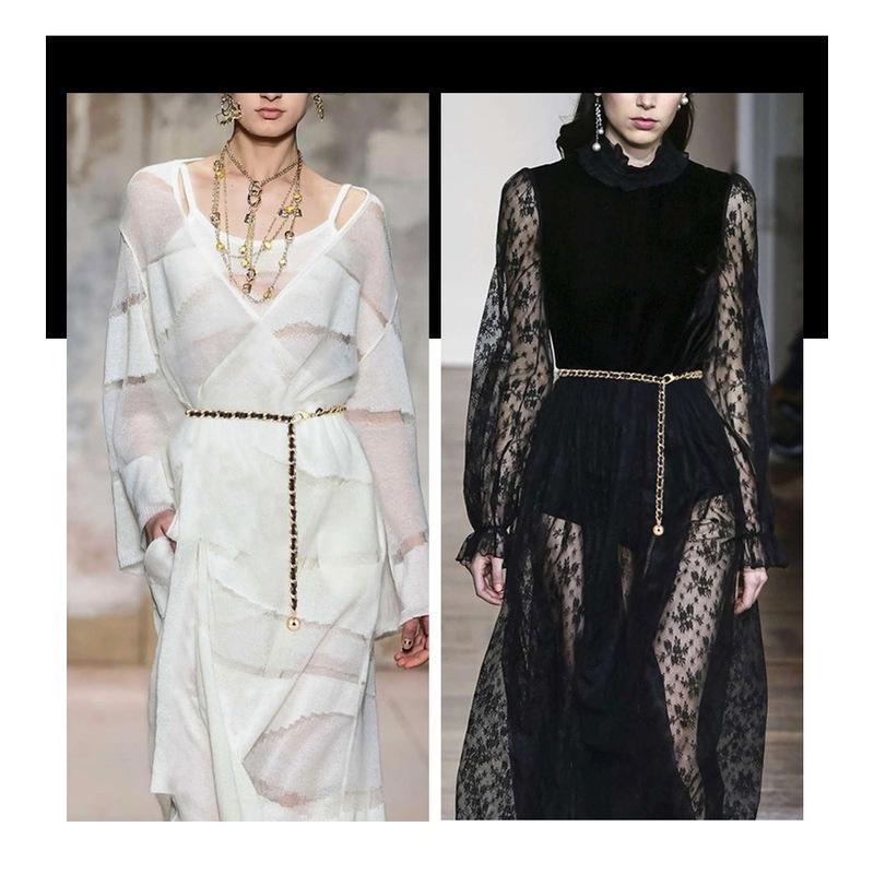 Thương Hiệu Cao Cấp Thiết Kế Vàng Eo Dây Chuyền Dây Đai Dài Cho Nữ Quần Jean Mancuernas Ajustables Pasek Damski Thẩm Mỹ Phụ Kiện