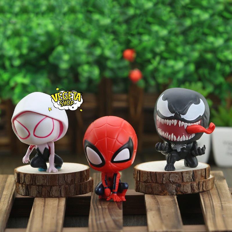 Mô hình Avengers Marvel DC - Spider man Venom Thanos Hulk Black Panther Captain America Iron man - Trứng Gacha lắp ráp