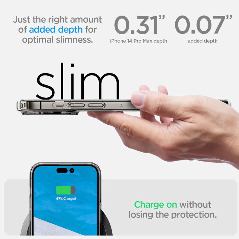 Ốp Lưng dành cho iPhone 14/14 Plus/14 Pro/14 Pro Max SPIGEN Liquid Crystal Clear - Hàng Chính Hãng
