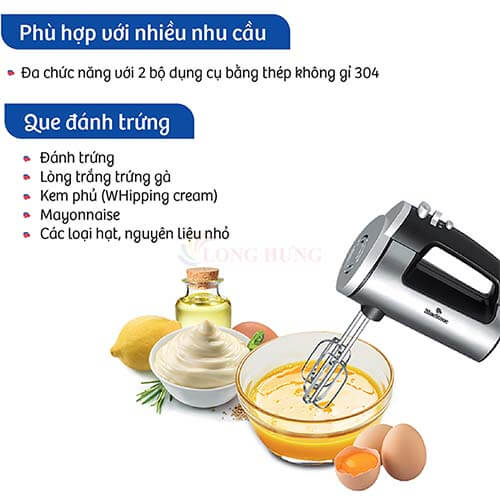 Máy đánh trứng Bluestone HMB-6333S - Hàng chính hãng