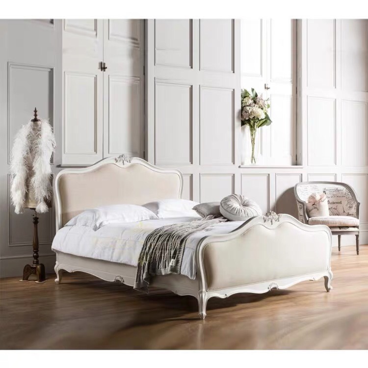 Giường Ngủ Bọc Nệm Đầu Giường Rose Ý Cao Cấp Màu Trắng Kem GN-510