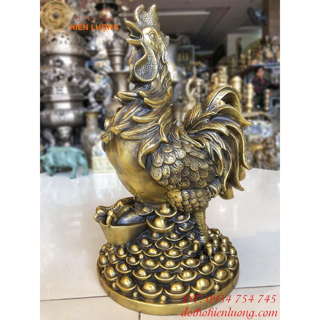 Tượng Gà Trống Tài Lộc Cao 40cm