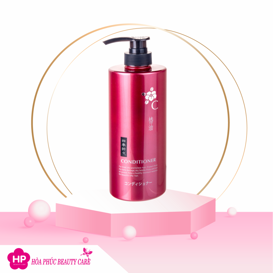 Dầu Xả Tóc Shikioriori Tsubaki Conditioner Từ Hoa Trà Phục Hồi Tóc Khô Xơ Và Hư Tổn (Chai 600ML)