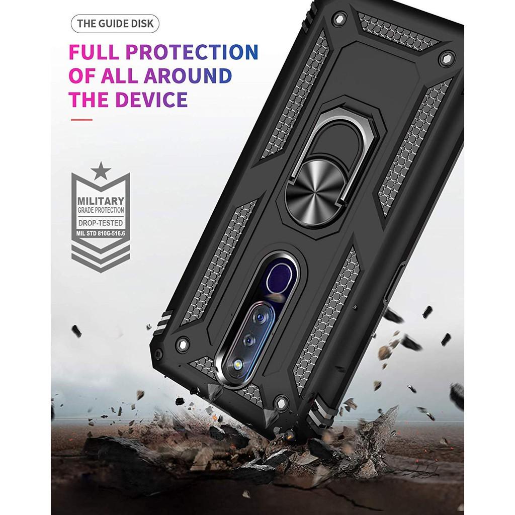 Ốp lưng cho Oppo F11 Pro chống sốc 2 lớp kèm nhẫn iring làm giá đỡ