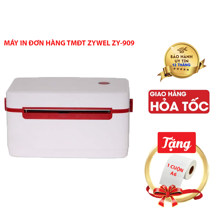 Máy In Nhiệt Xprinter XP-909 USB + BLUETOOTH, In Đơn Hàng TẶNG KÈM GIẤY A6 - HÀNG CHÍNH HÃNG