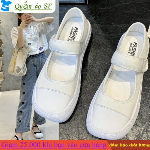 Giày Nữ Đế Thấp Mũi Vuông Thời Trang Hàn Quốc