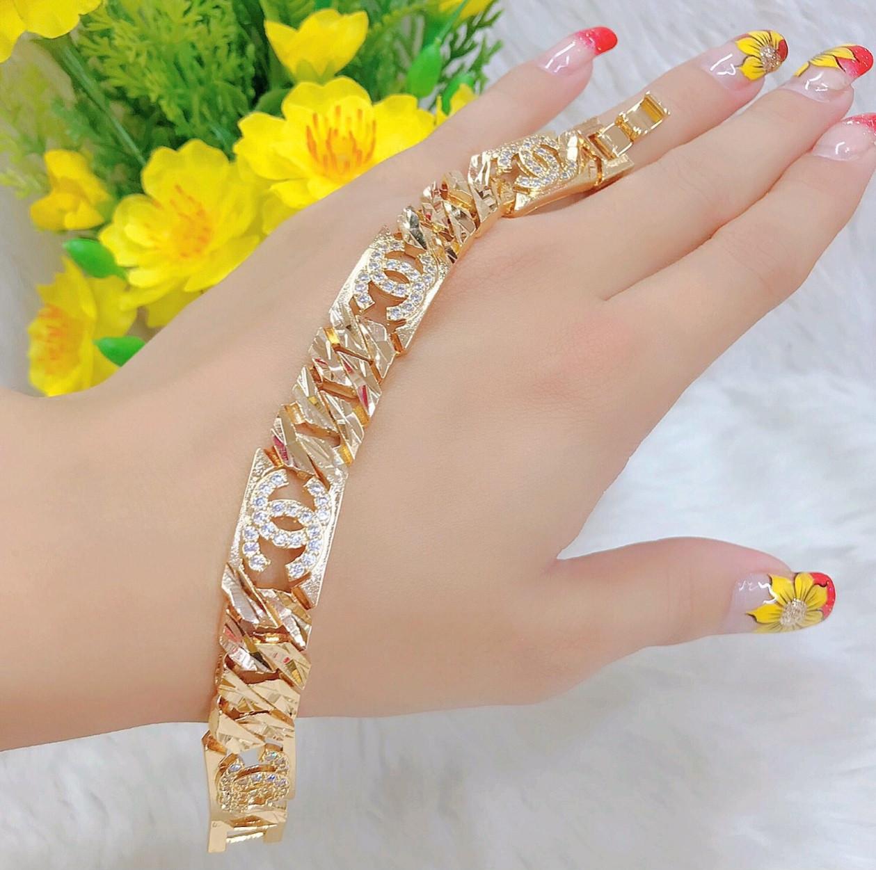 Lắc Tay Nữ Mạ Vàng 18K Mã số 06526.02135 - Không Dị Ứng - Không Đen - Tặng Kèm Hộp Đẹp
