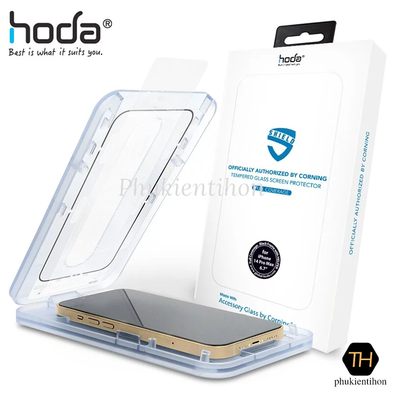 Dán cường lực HODA chống trầy AGbC Corning dành cho iPhone 14 Pro Max/ 14 Pro - Hàng nhập khẩu