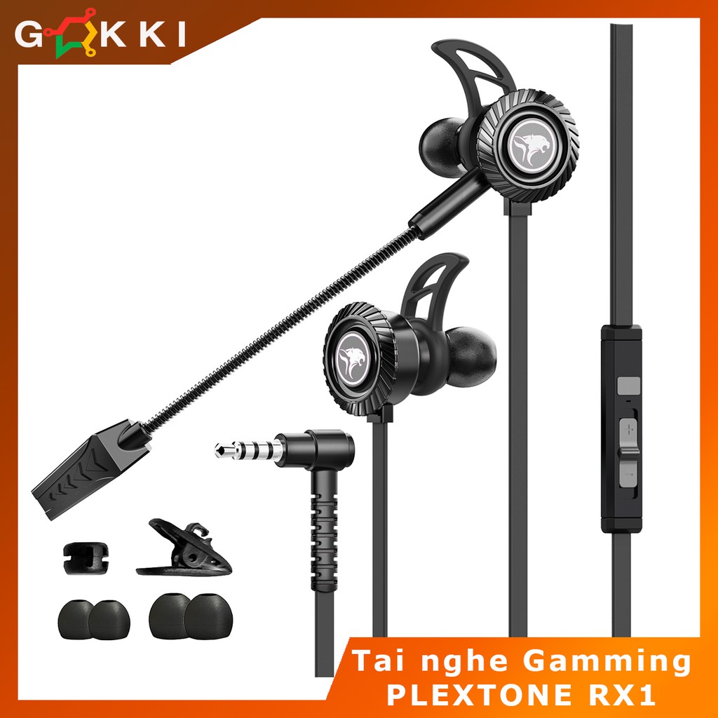 Tai Nghe Gaming Có Mic Rời Plextone Xmowi RX1 - Nâng Cấp Dây Dẹt Chống Rối - Super Bass - Hàng Chính Hãng