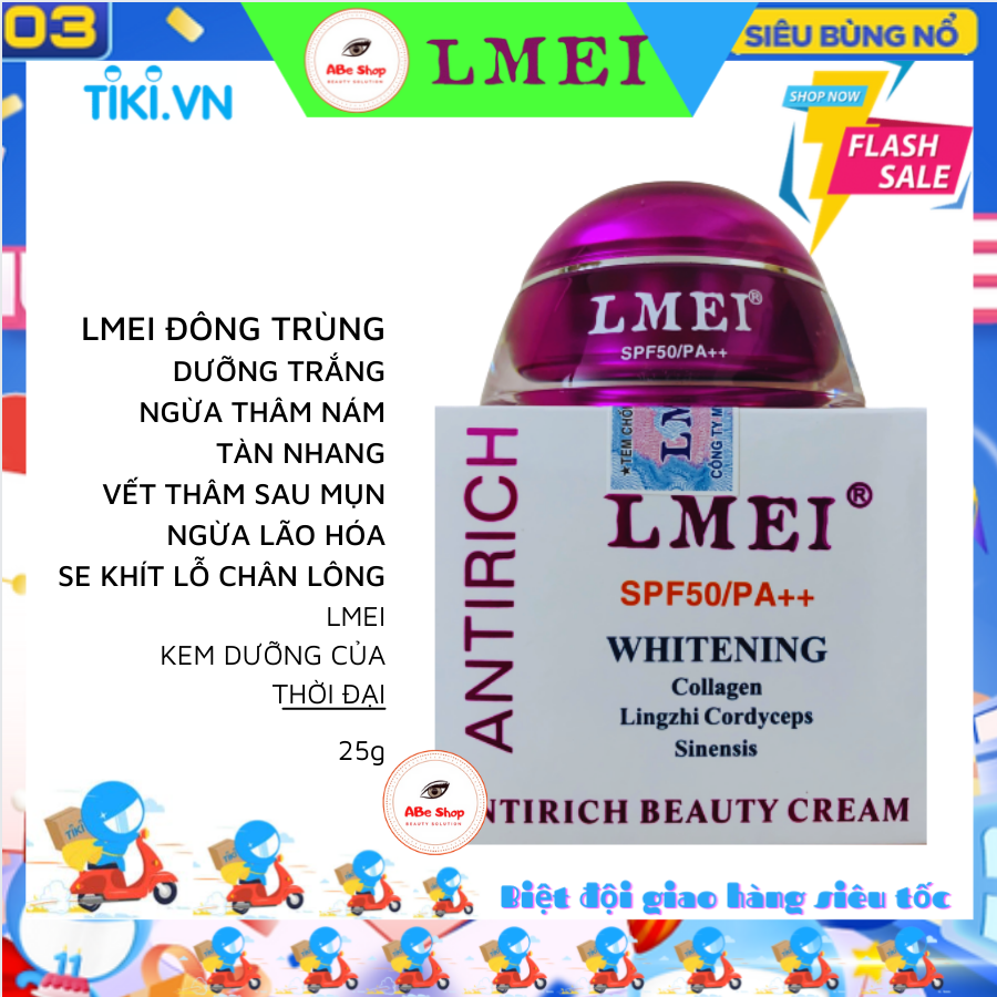 KEM LMEI LINH CHI - ĐÔNG TRÙNG - COLLAGEN 20G - DƯỠNG TRẮNG - CHỐNG LÃO HOÁ