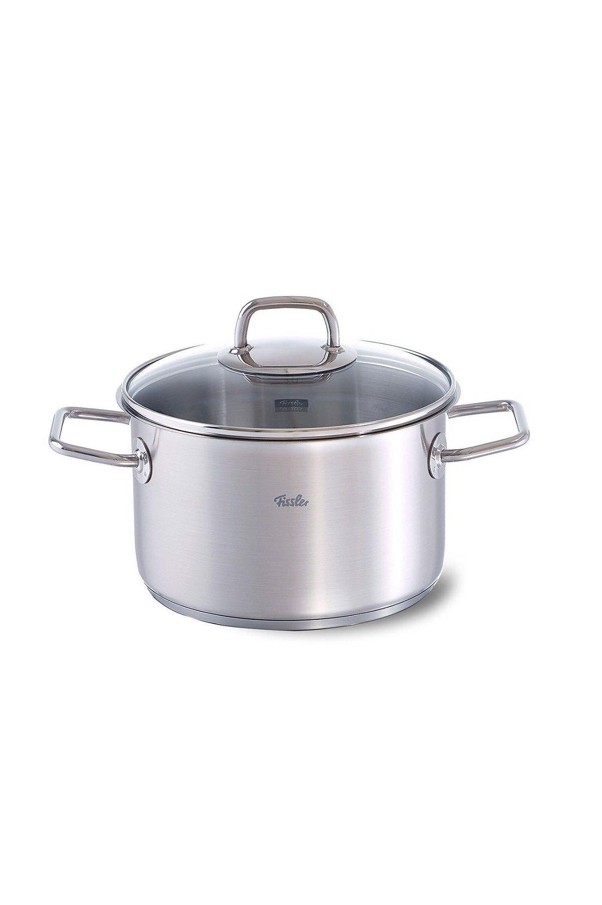 Bộ Nồi Bếp Từ 3 Đáy Fissler Nurberg 4 Món, Chất Liệu Thép Không Gỉ Cao Cấp, Dùng Cho Mọi Loại Bếp