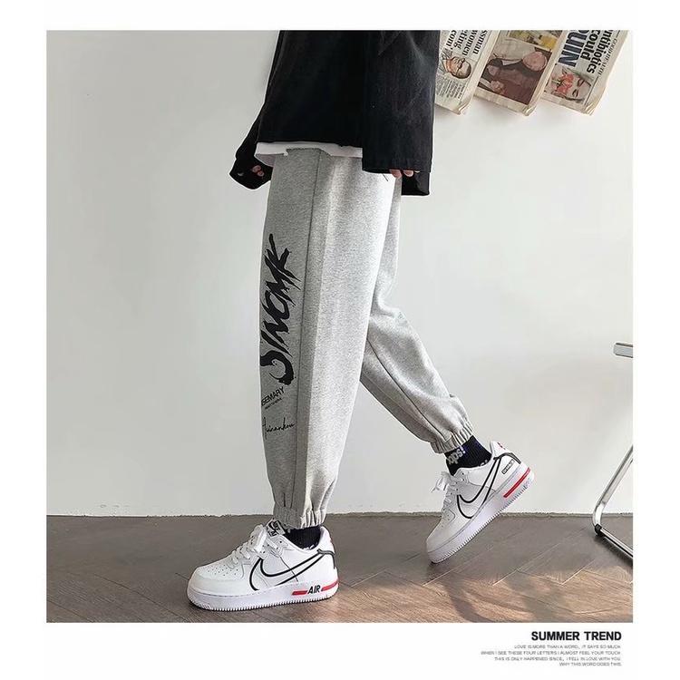 Quần thể thao ống rộng họa tiết graffiti phong cách hip hop thời trang xuân thu tùy chọn màu sắc cho nam size M-8XL