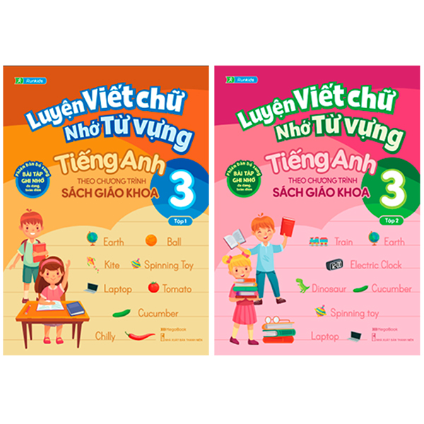 Combo Luyện Viết Chữ Nhớ Từ Vựng Tiếng Anh Theo Chương Trình Sách Giáo Khoa Lớp 3 – Tập 1 &amp; 2