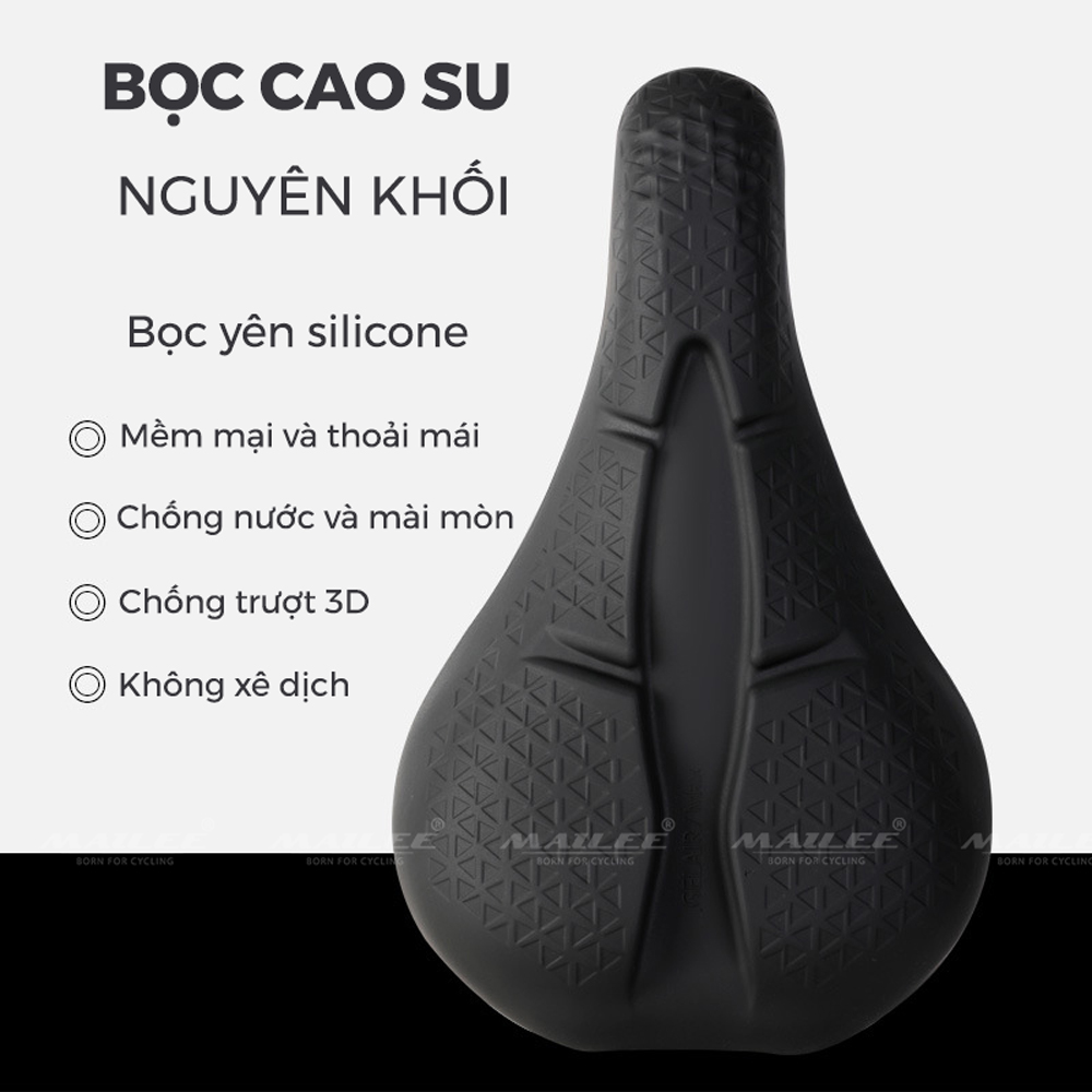 Bọc Đệm Xe Đạp Chống Đau Mông Cao Su GEL AIR lưới tổ ong mặt dưới cho đệm yên 28x17 cm, Mềm Chống Nước Địa Hình Phụ Kiện - Mai Lee