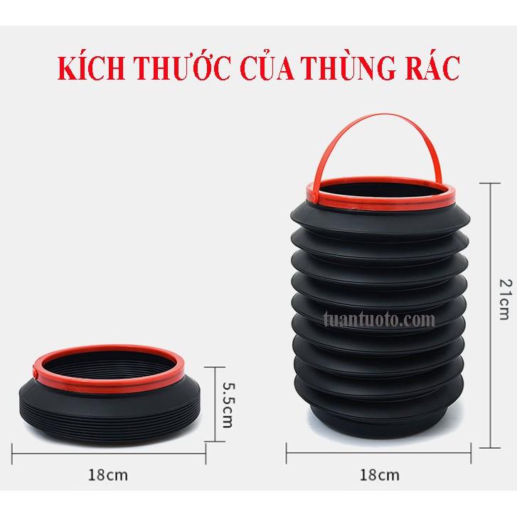 Thùng rác ô tô kiểu lò xo co giãn