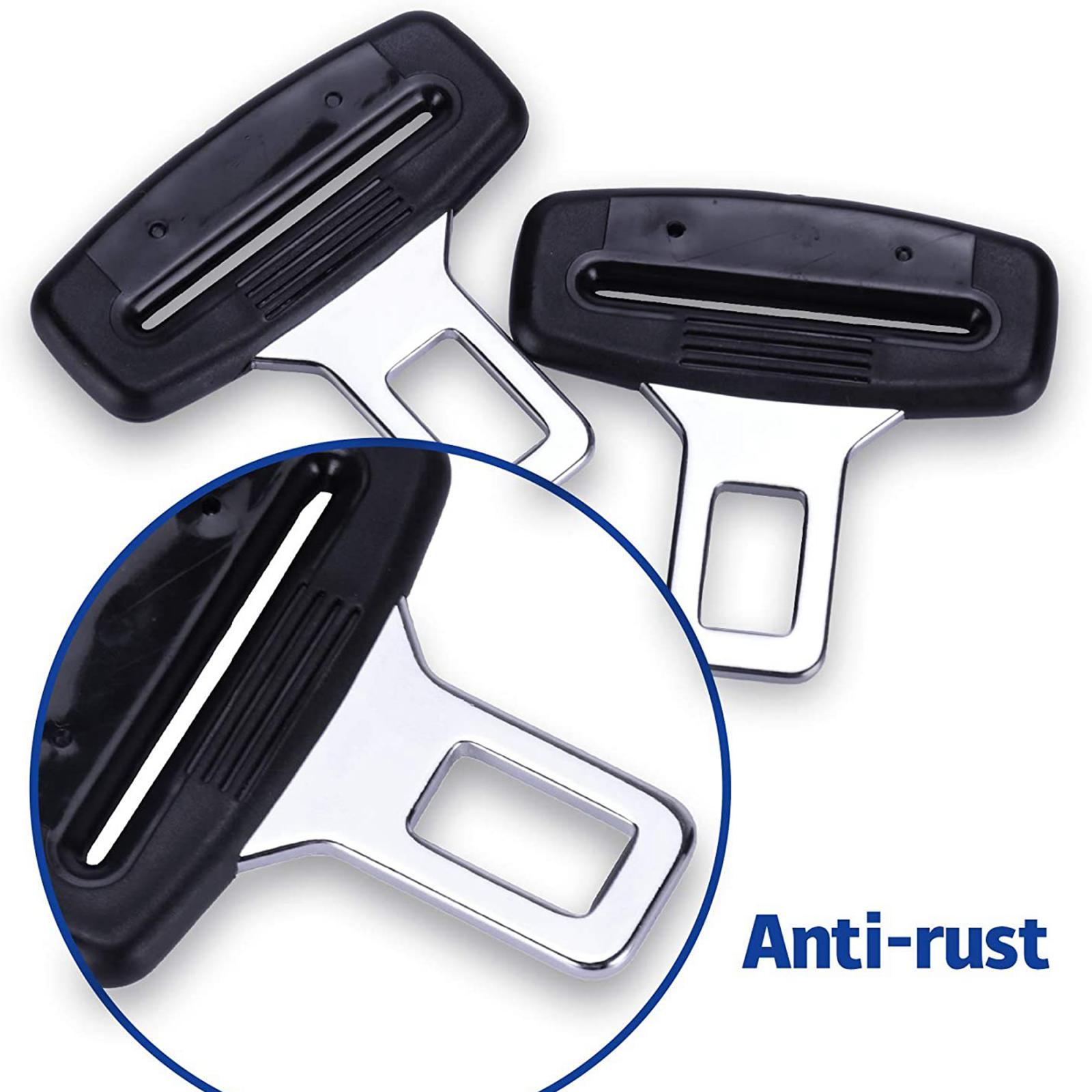 Universal Auto Car Seat Safety Belt Buckle Belt Clip Silencer Metal Tongue