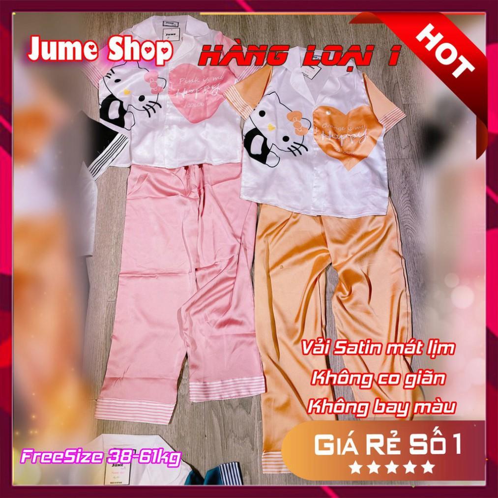 freeship Đồ Bộ Pijama HÀNG ĐẸP CHUẨN Bộ Lụa Pijama Cộc-Dài Thiết Kế in 3D Hoạ Tiết Sang Chảnh