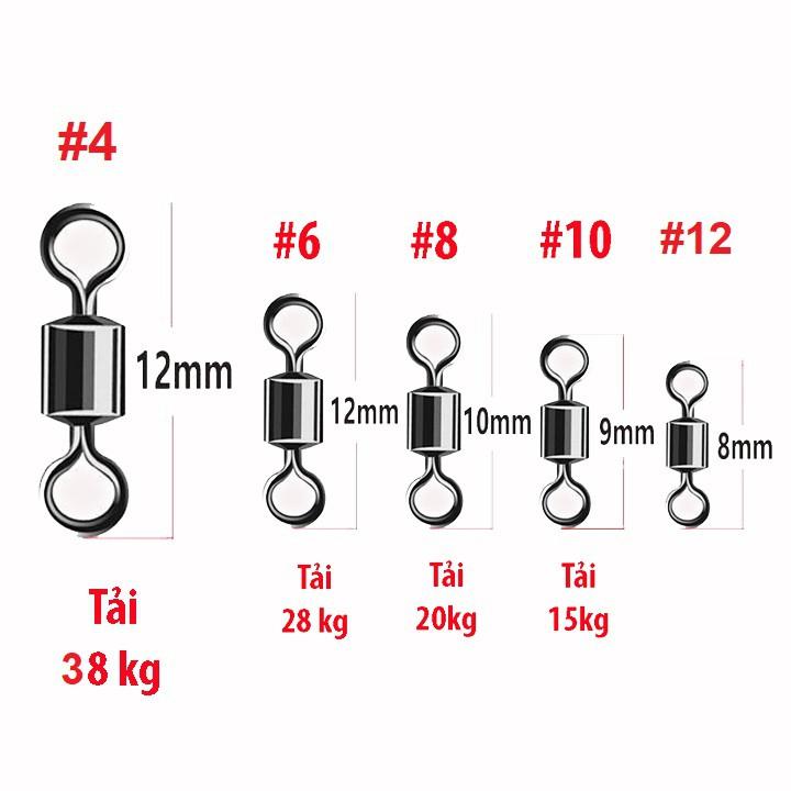 Khóa Link Số 8 Mà Ní Buộc Dây Câu Đài 30 Chiếc Khóa Link Câu Cá PK2