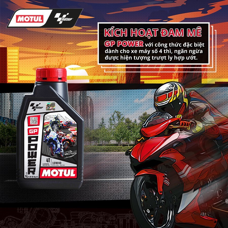 Dầu nhớt xe máy MOTUL GP POWER 4T 10W40