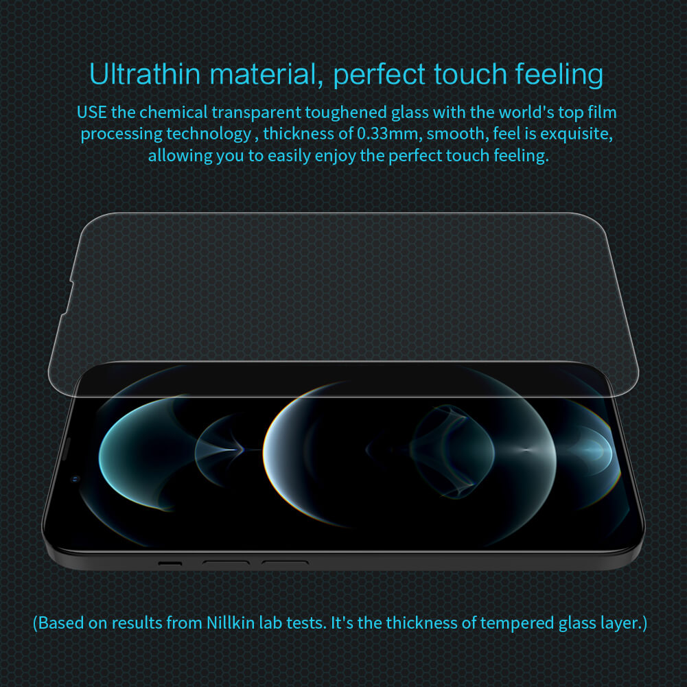 Miếng dán kính cường lực độ cứng 9H cho iPhone 13 Pro Max hiệu Nillkin Amazing H (độ trong HD, mỏng 0.33mm) - Hàng chính hãng