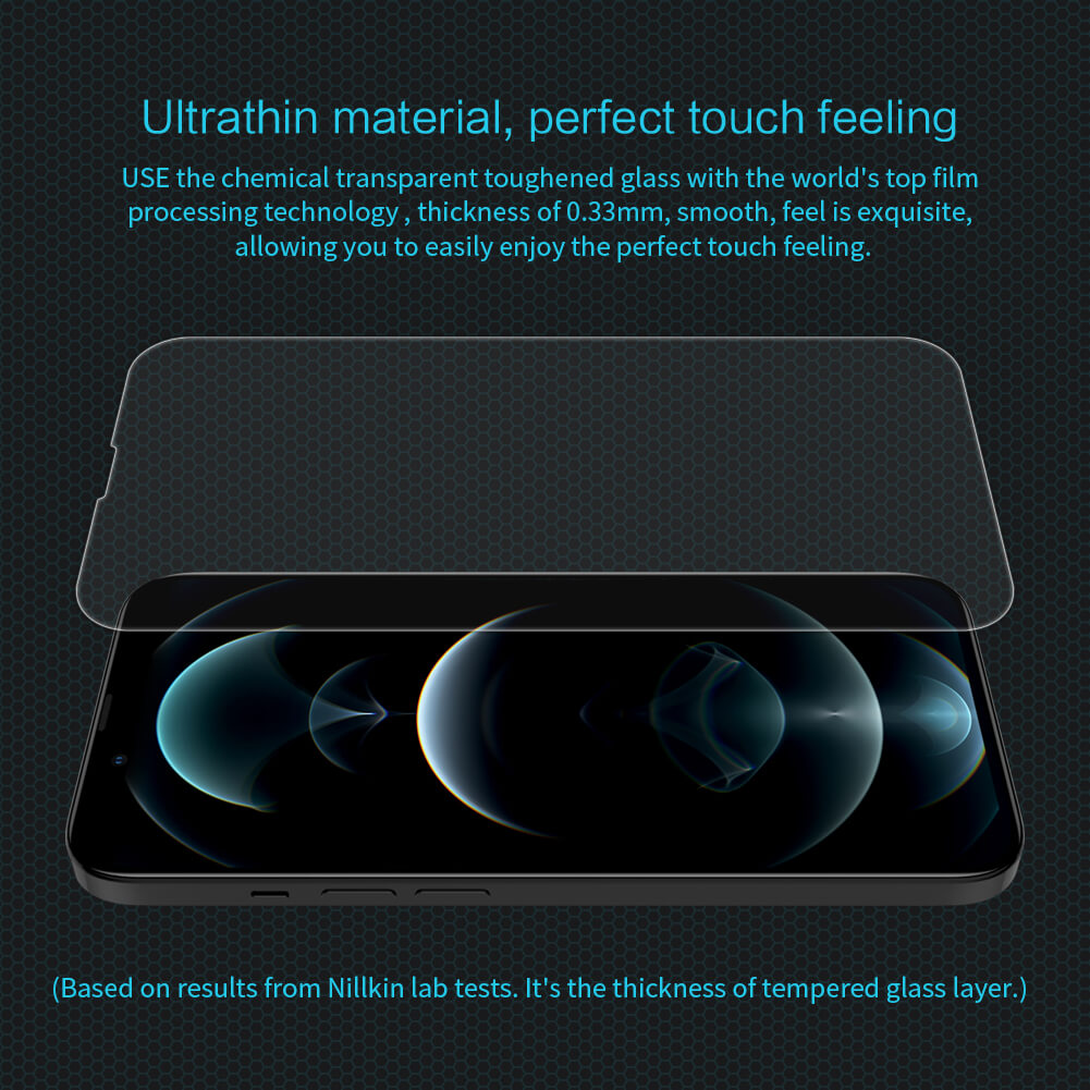 Miếng dán kính cường lực độ cứng 9H cho iPhone 13 / iPhone 13 Pro hiệu Nillkin Amazing H (độ trong HD, mỏng 0.33mm) - Hàng chính hãng