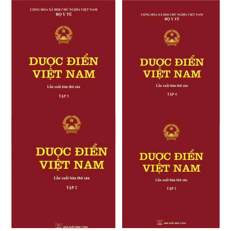 Sách - Dược điển Việt Nam 6 (Trọn bộ 4 tập)