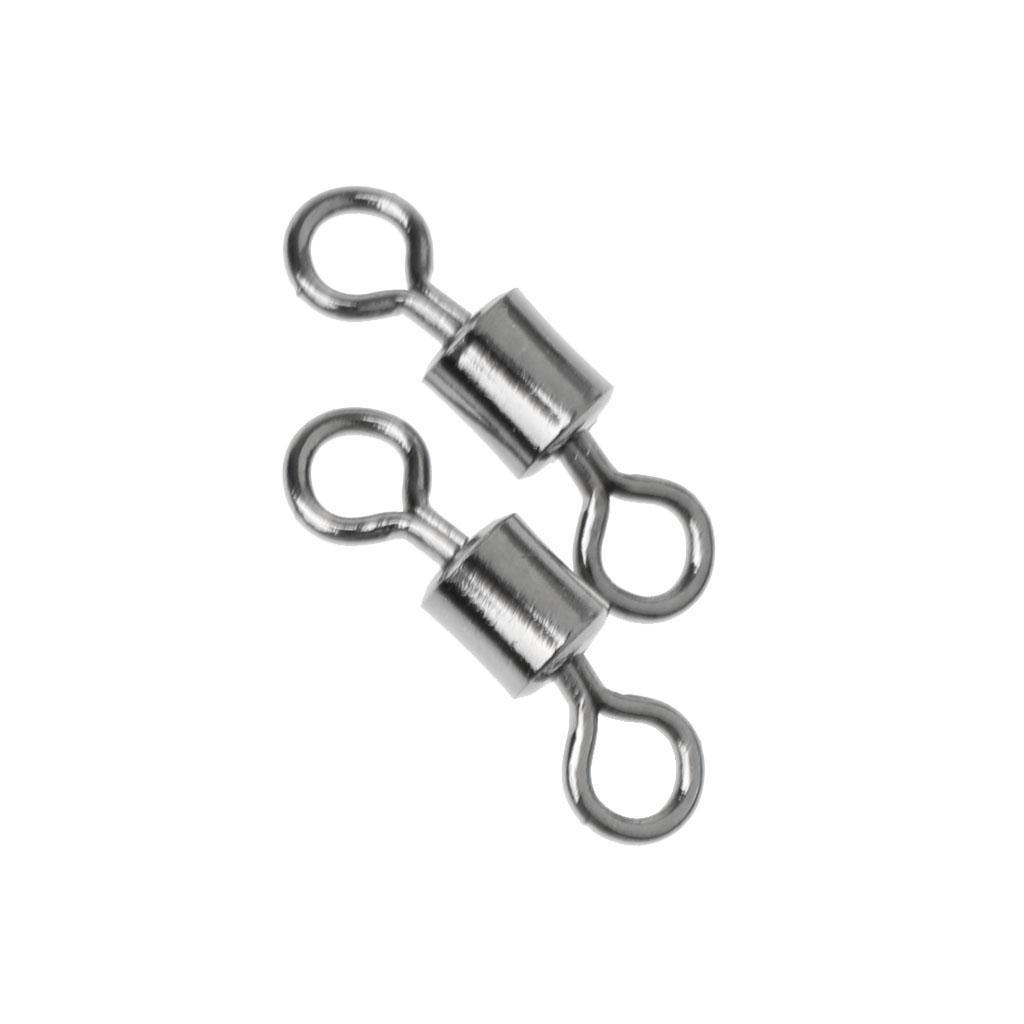 Ball Bearing Swivel Solid Rings Fishing Connector Ocean Boat Fishing Hooks
