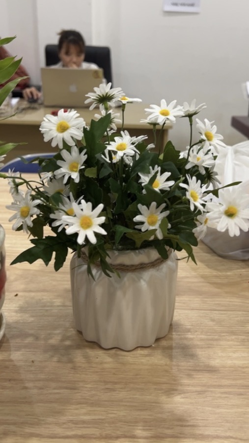 Siêu rẻ-Chậu hoa cẩm tú cầu (Kèm chậu)-Hoa giả trang trí để bàn