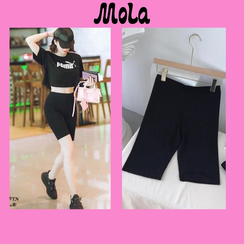 Quần Legging Ngố , Lửng Ngố, Dài MOLA Nâng Mông Cạp Cao Xuất Hàn Siêu Hot Siêu Co Giãn Loại 1